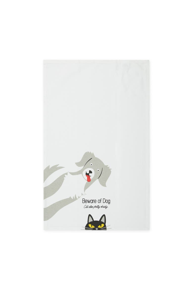 Beware of Dog & Cat Pet Dishtowel Set/3, Alternate, color, Beware