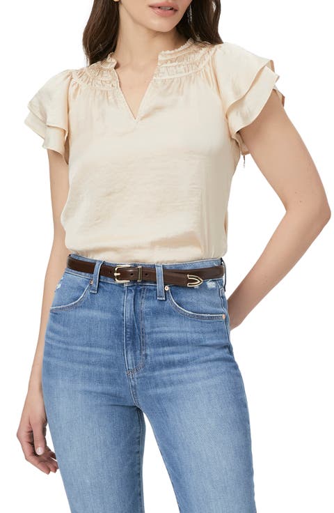 Moriah Split Neck Top