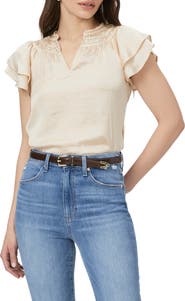 PAIGE Moriah Split Neck Top