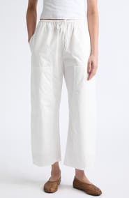 LESET Kyoto Cotton Drawstring Utility Crop Pants