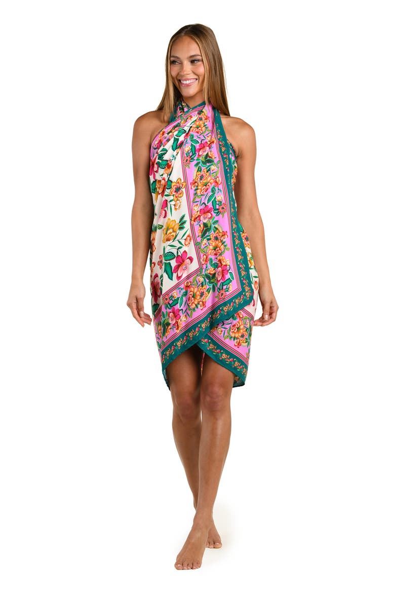 Zen Garden Cover-Up Pareo, Alternate, color, BLUE/ GREEN MULTI