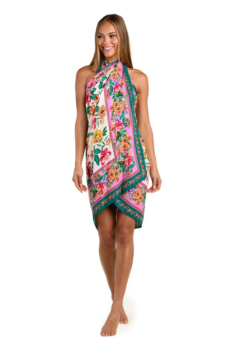 Sunshine 79 Zen Garden Cover-Up Pareo, Alternate, color, Blue/ Green Multi
