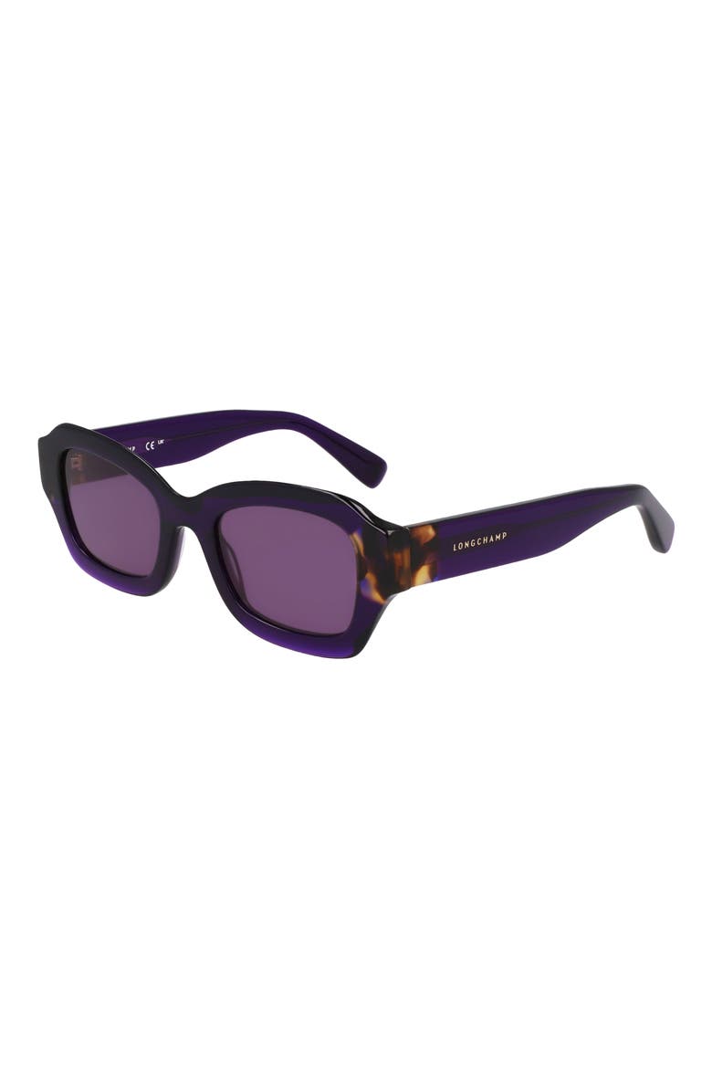 Heritage 50mm Cat Eye Sunglasses, Alternate, color, PURPLE/ HAVANA