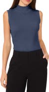 Vince Camuto Sleeveless Mock Neck Rib Sweater