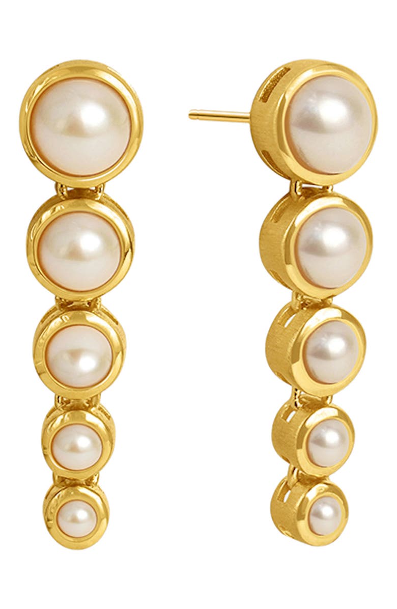 Dean Davidson Signature Cultured Pearl Drop Earrings, Main, color, Pearl/ Gold