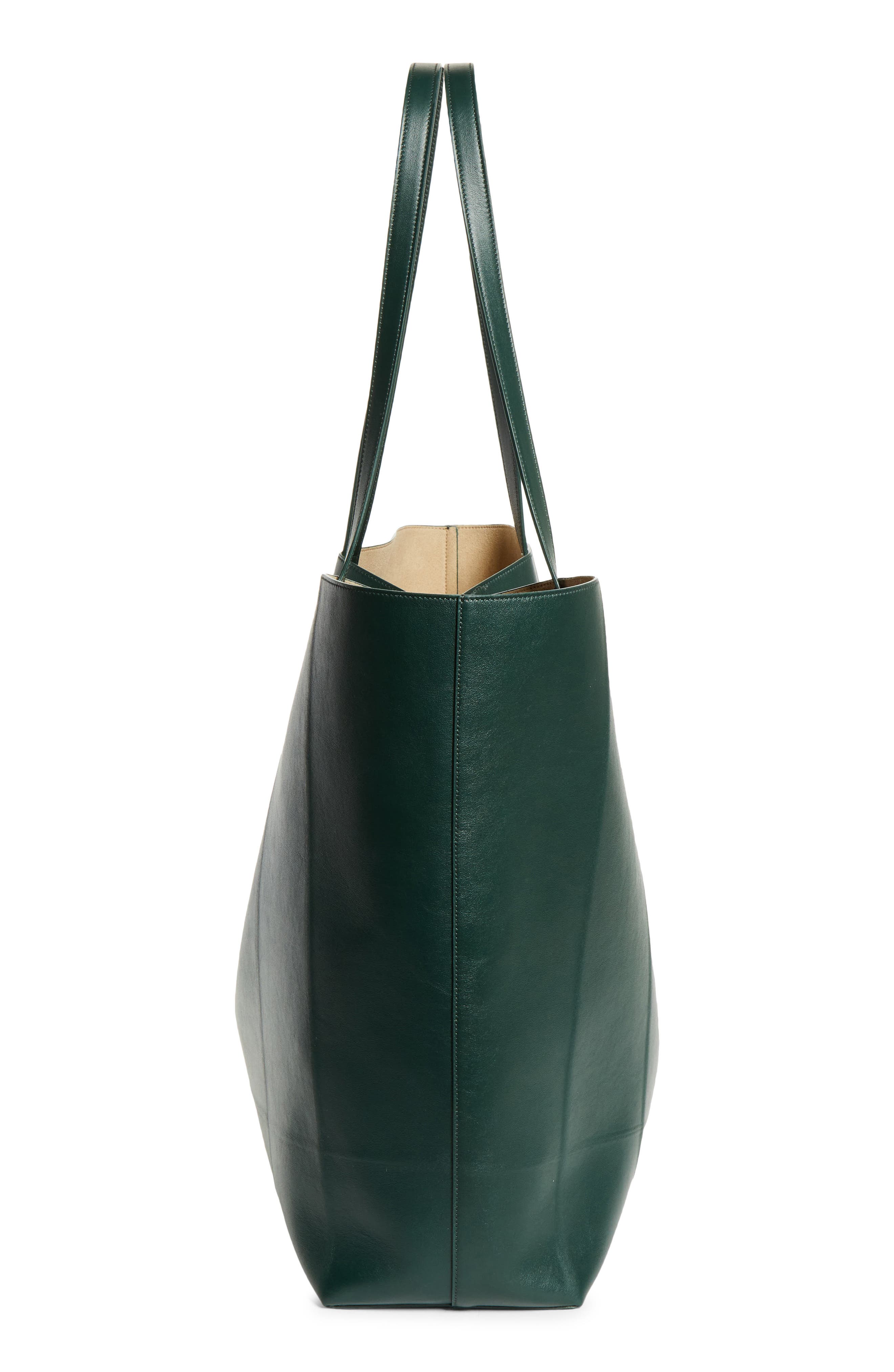 TOTEME Roam Leather Tote, Alternate, color, Dark Green