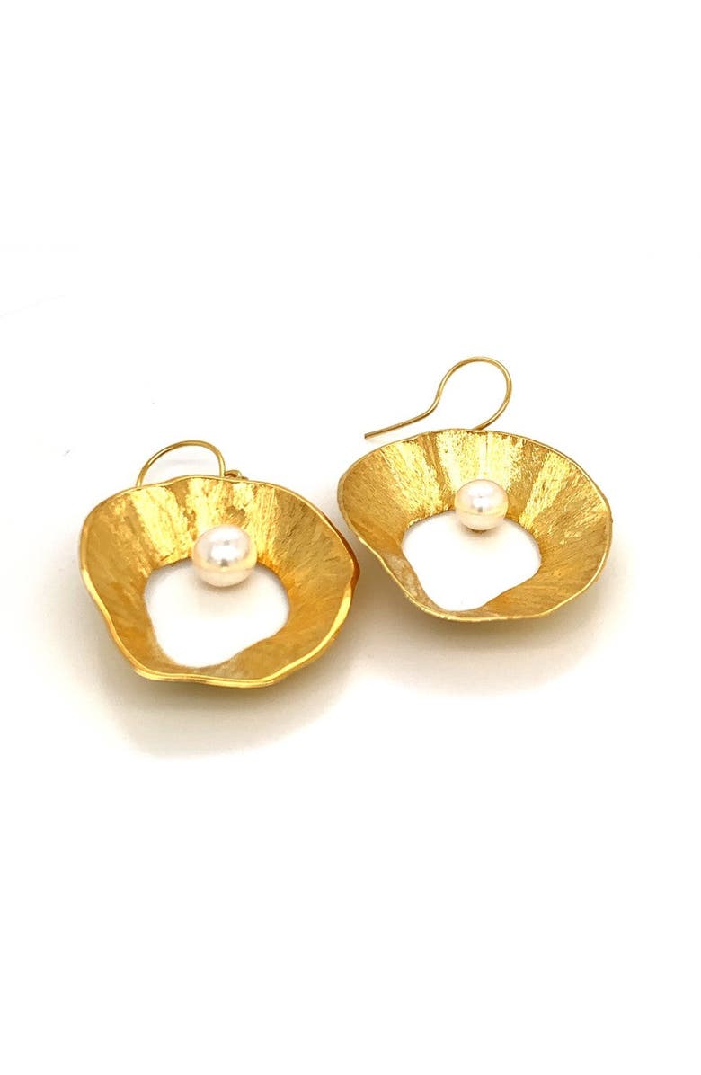 Esin Akan Sea & Moon Large Earring, Sterling Silver with Gold Plate, Alternate, color, Gold Plated