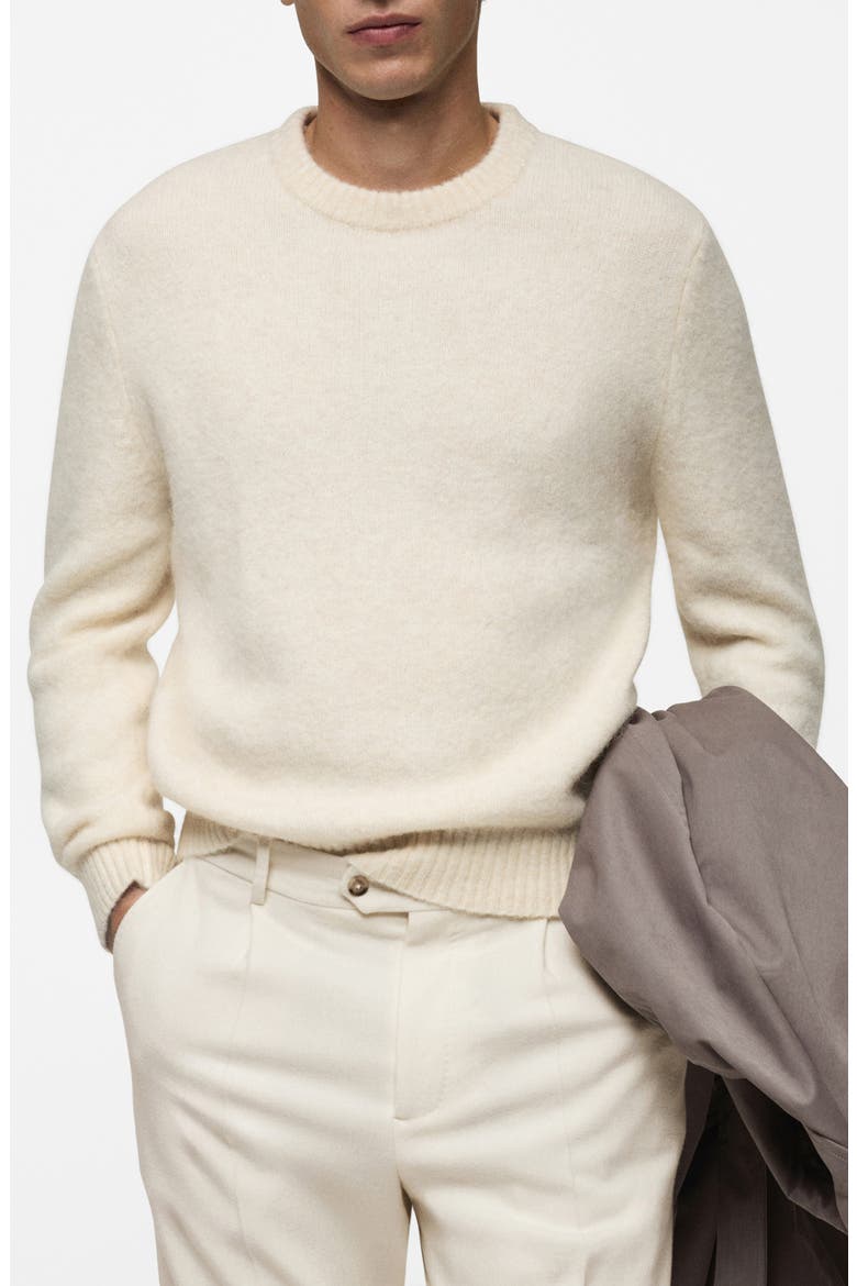 Crewneck Knit Sweater, Main, color, ECRU