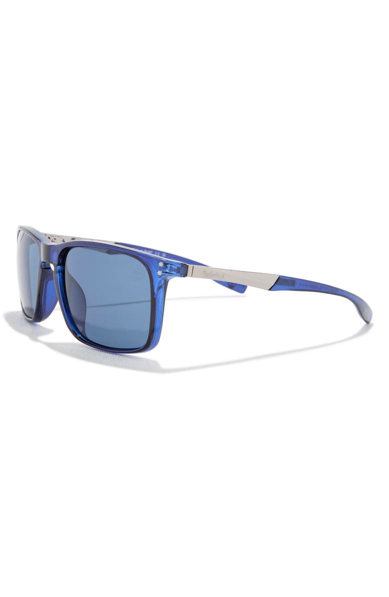 Timberland 57mm Rectangular Sunglasses, Alternate, color, Crystal/ Other / Blue