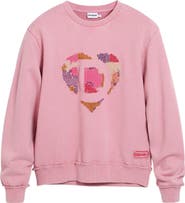 Desigual Heart Embroidered Cotton Graphic Sweatshirt