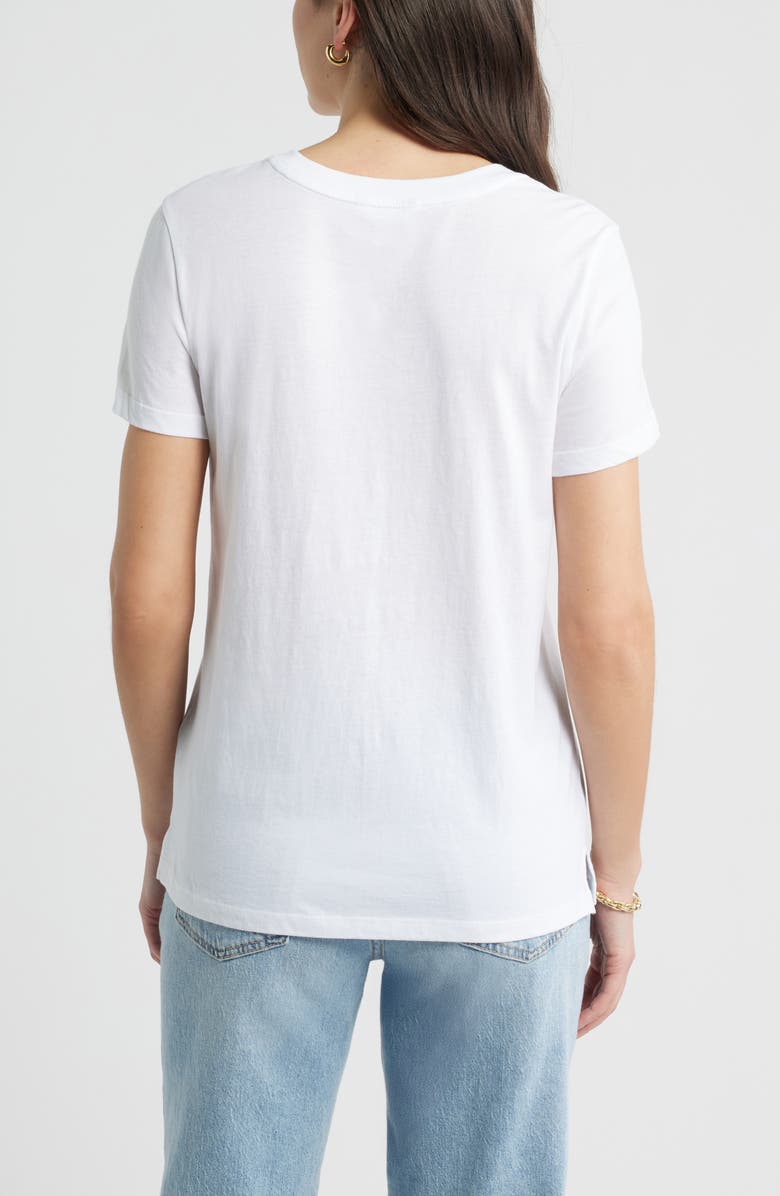 Caslon<sup>®</sup> Saint Tropez Cotton Graphic T-Shirt, Alternate, color, White Sailboat Tropez