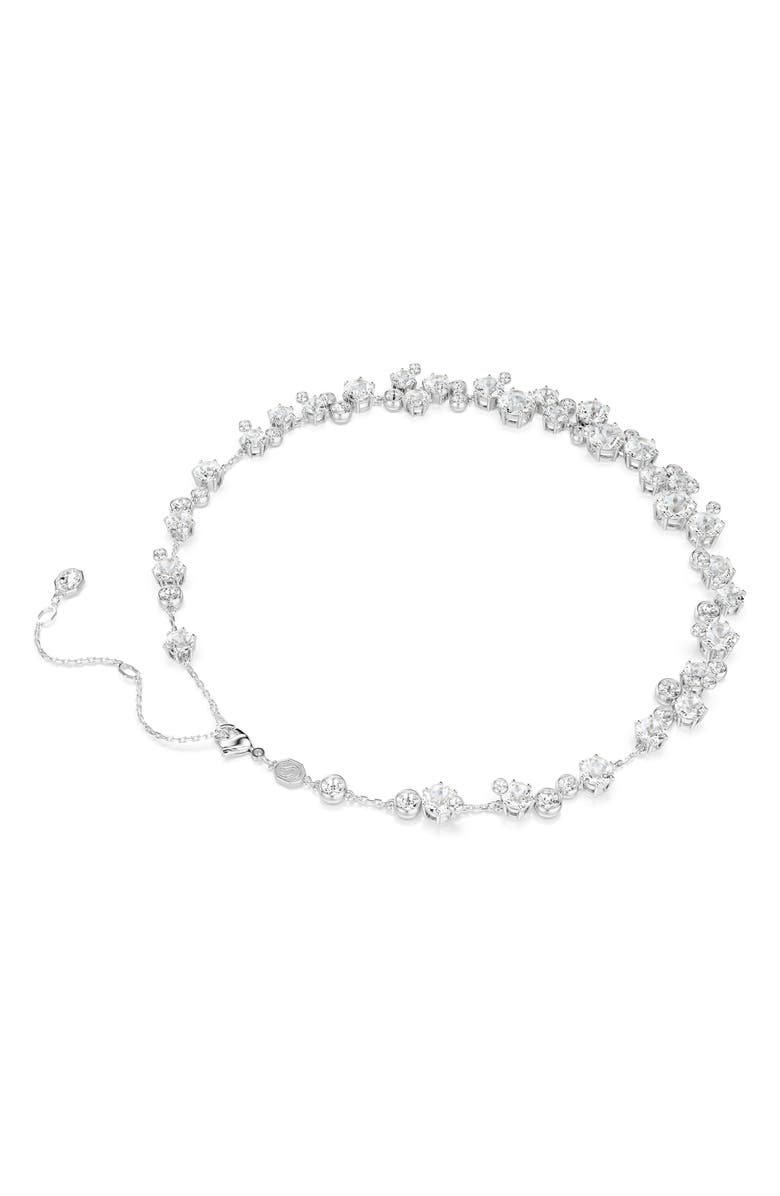 Swarovski Constella Crystal Collar Necklace, Alternate, color, Rhodium/ Crystal
