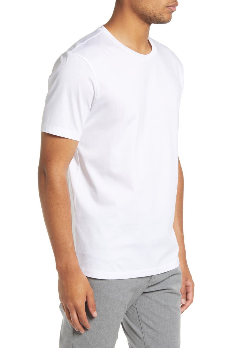Tessler Slim Fit White Cotton T-Shirt, Alternate, color, WHITE