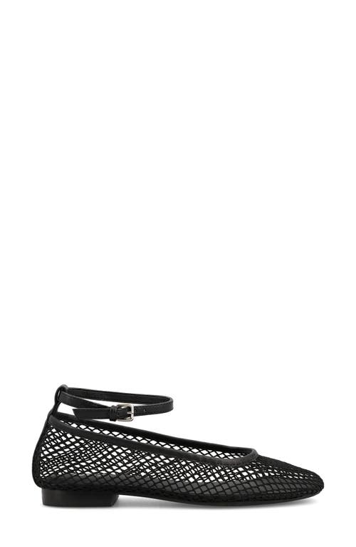 Mia Roz Ankle Strap Flat In Black