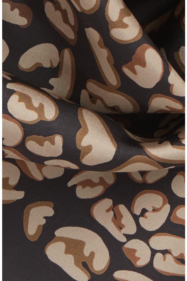 FF Splash Silk Scarf, Alternate, color, BLACK