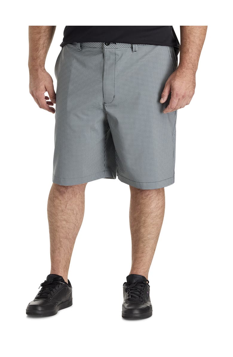 Reebok Big & Tall Performance Plaid Golf Shorts, Main, color, Grey