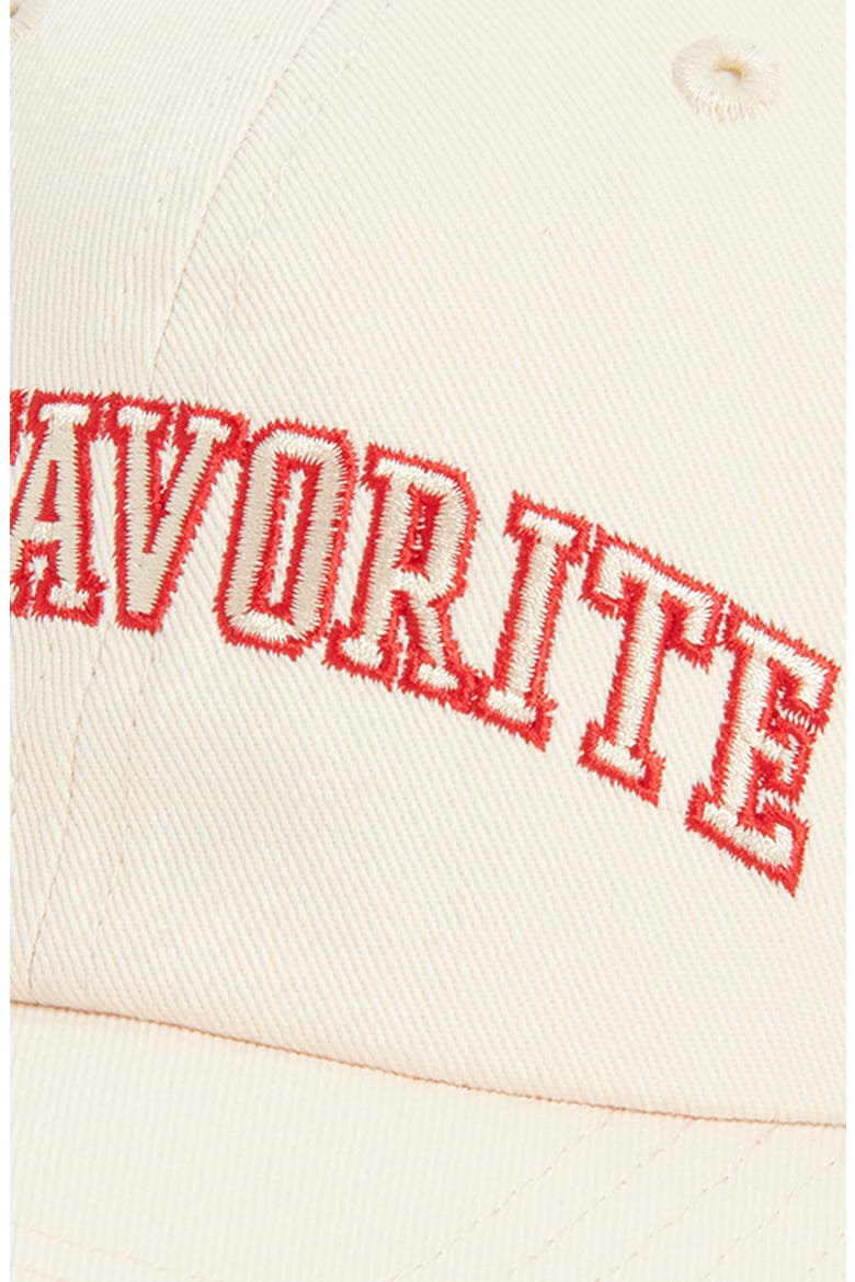Favorite Heart Embroidered Cotton Twill Baseball Cap, Alternate, color, NATURAL