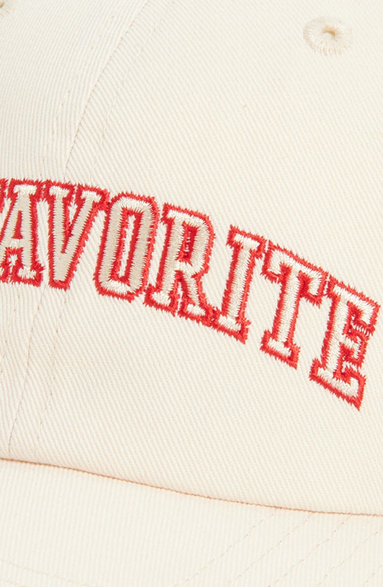 Favorite Daughter Favorite Heart Embroidered Cotton Twill Baseball Cap, Alternate, color, Natural