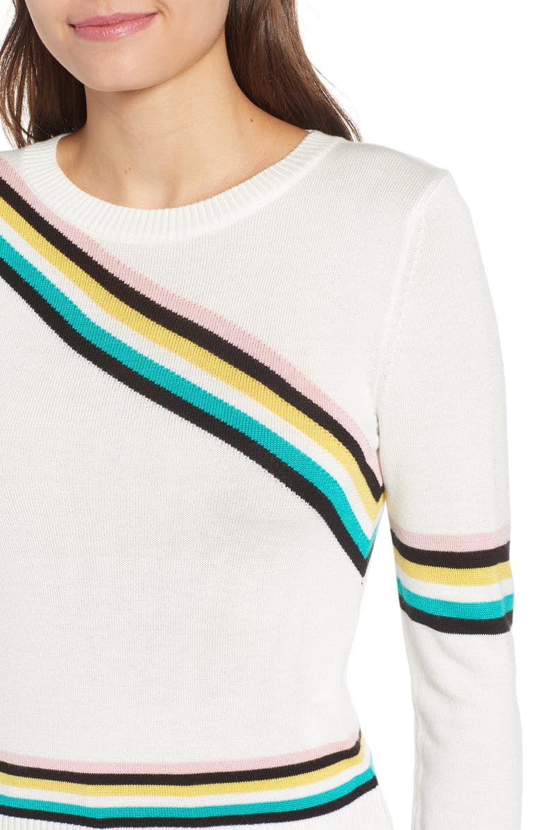 Topshop Chevron Fine Gauge Sweater, Alternate, color,
