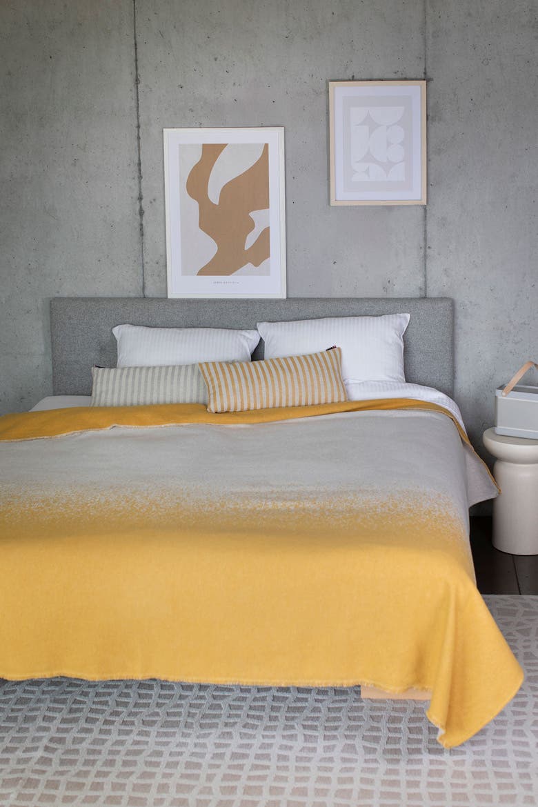 Luca Gradient Bedspread, Alternate, color, Yellow/Grey