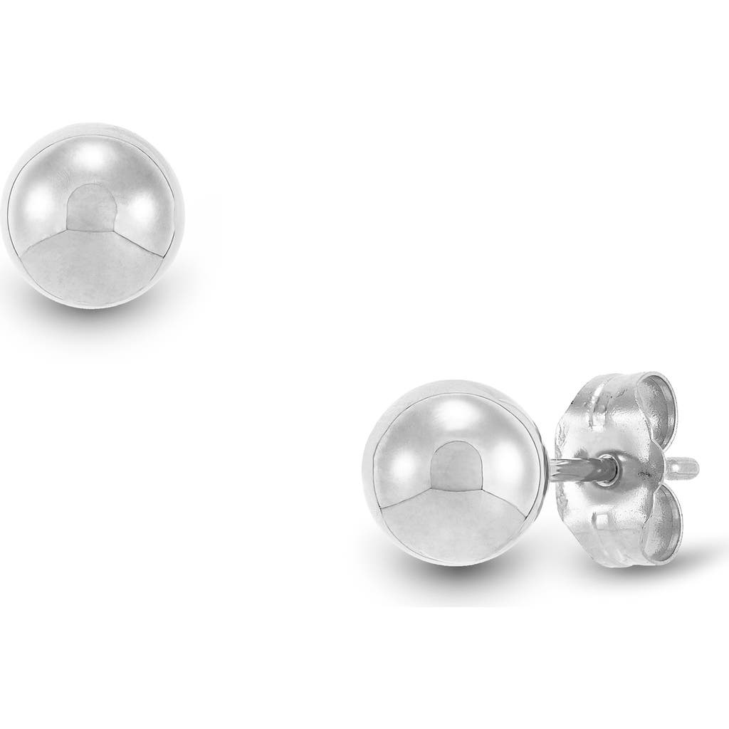 Frankie & Zoe 4mm High Polish Ball Stud Earrings
