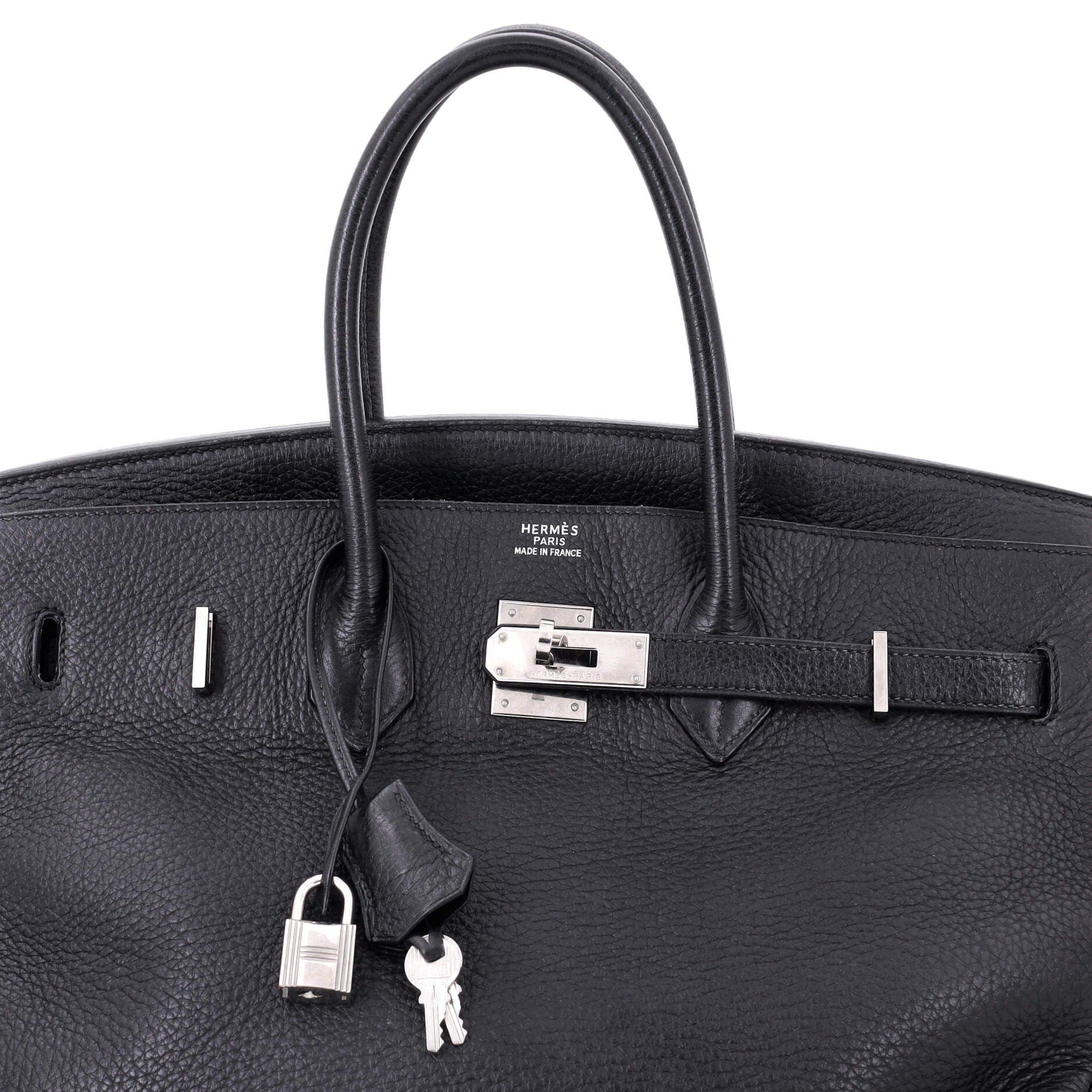 Pre-Owned Hermes Birkin Handbag Black Togo with Palladium Hardware 35, Alternate, color, Noir
