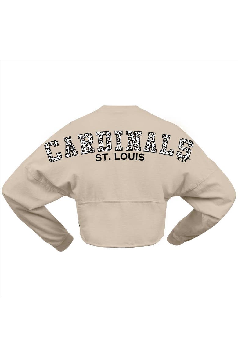 Women's Fanatics Cream St. Louis Cardinals Long Sleeve Cropped Jersey T-Shirt, Alternate, color, Cream
