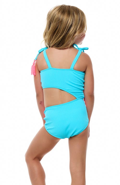 BEACH LINGO BEACH LINGO KIDS' RIB COLORBLOCK ONE-PIECE SWIMSUIT 