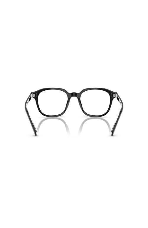 Polo Ralph Lauren 52mm Round Optical Glasses In Black
