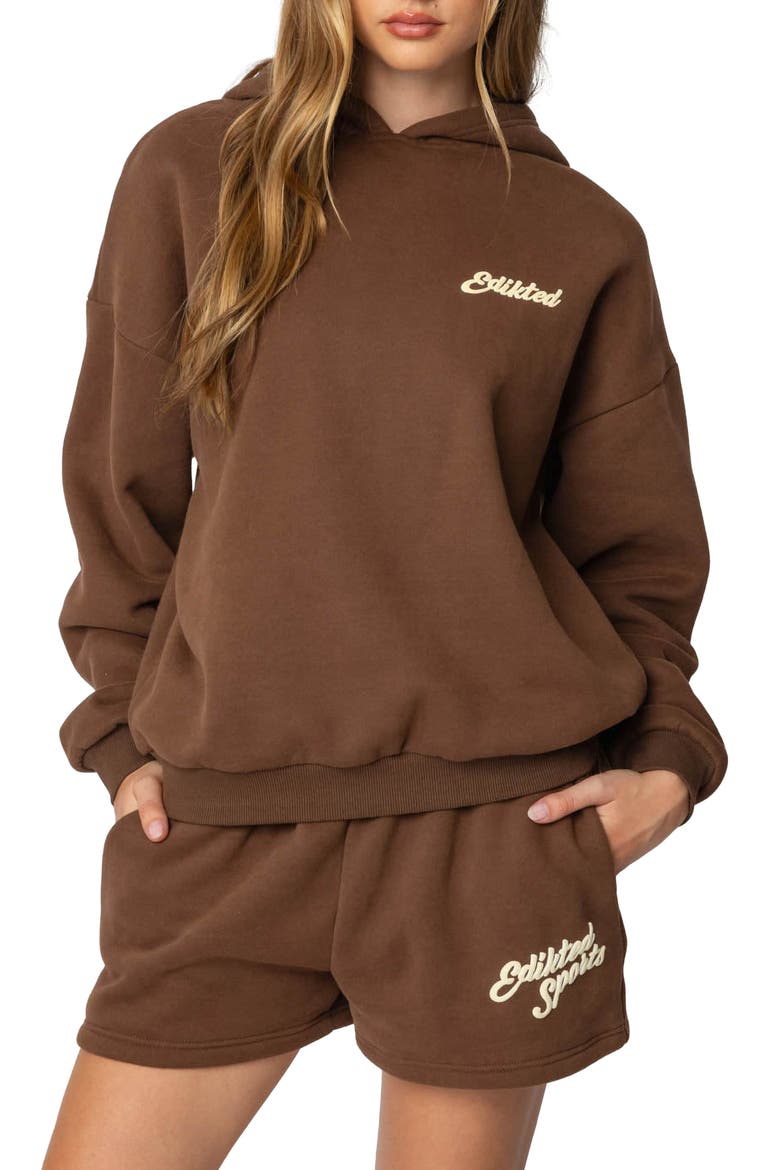 So Sporty Hoodie, Main, color, BROWN