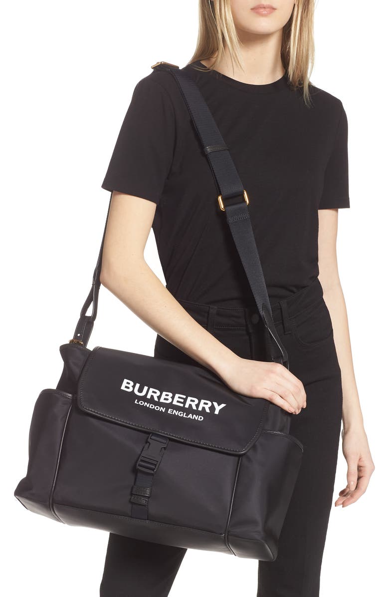 Burberry Flap Diaper Bag, Alternate, color,