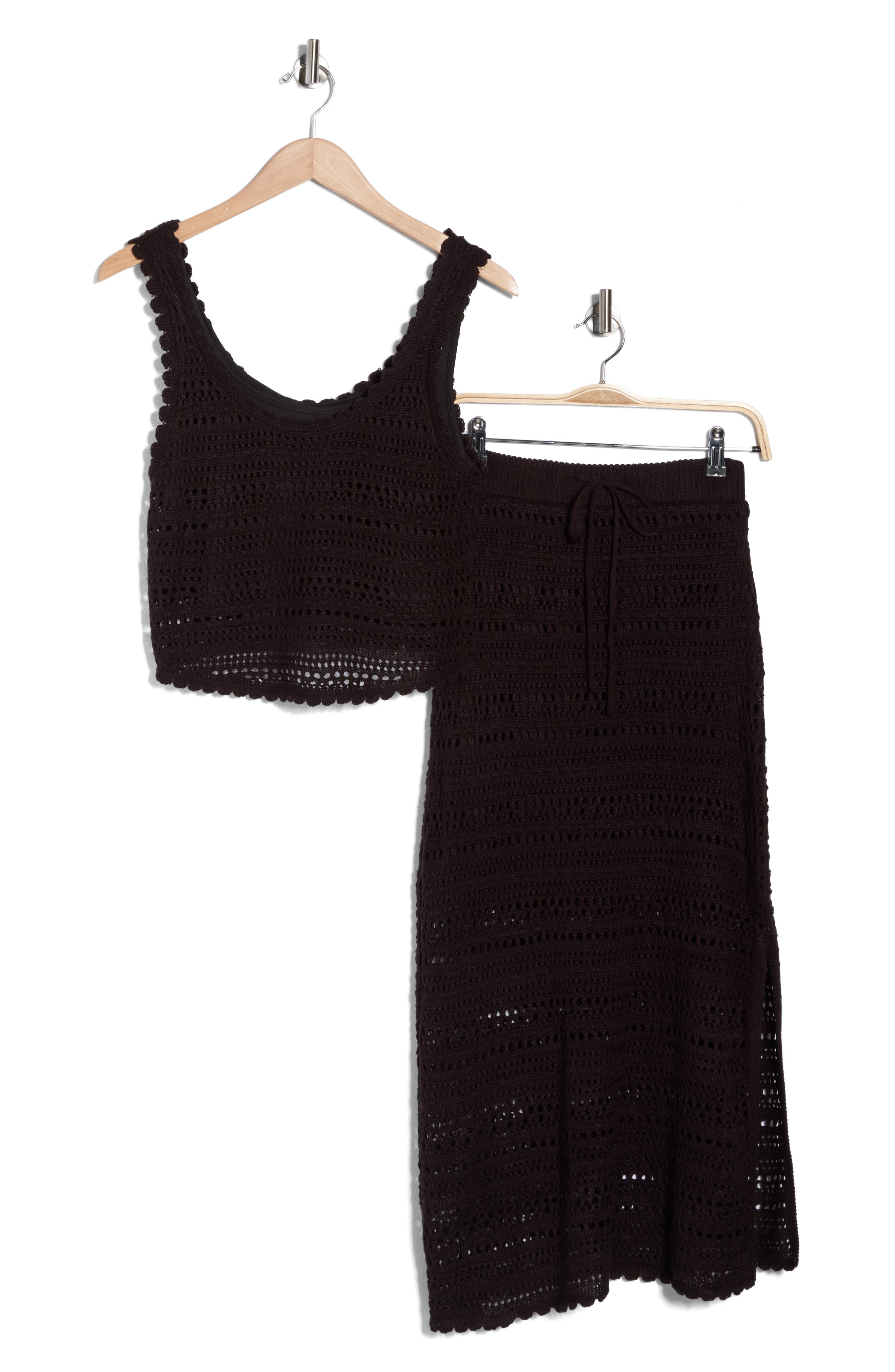 Madden Girl Open Knit Tank & Maxi Skirt Set