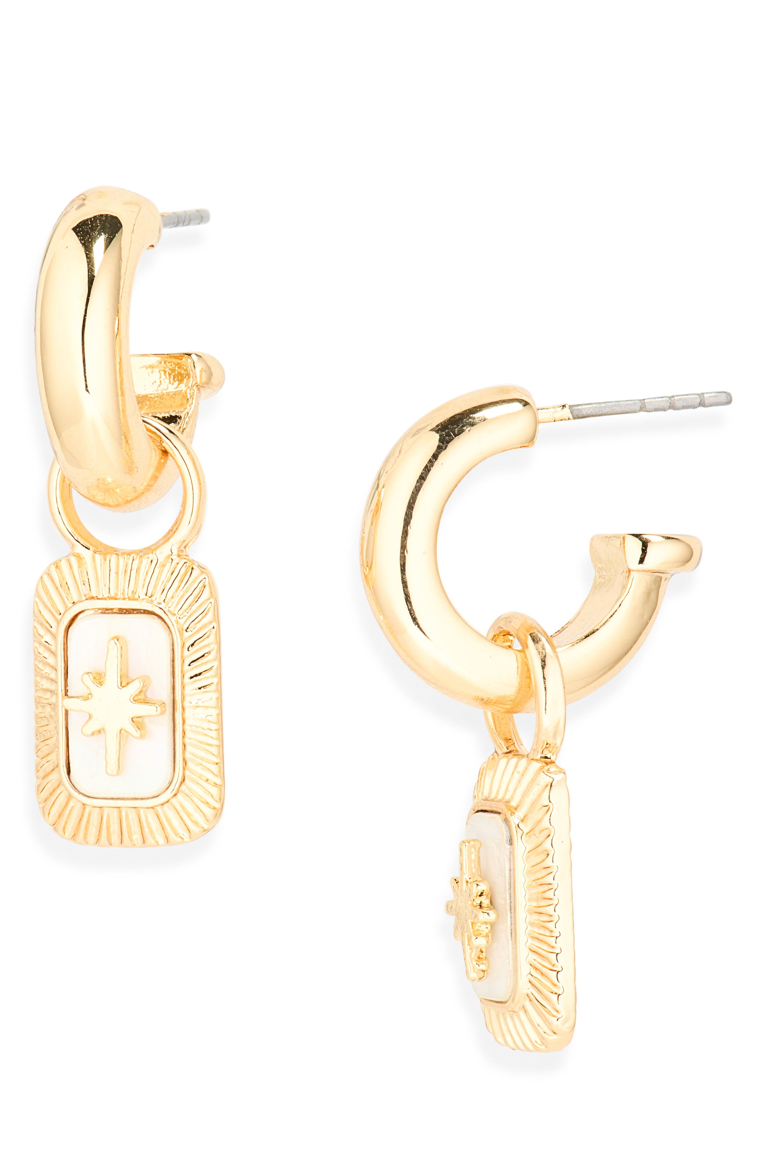 NORDSTROM RACK Starburst Inlay Drop Earrings