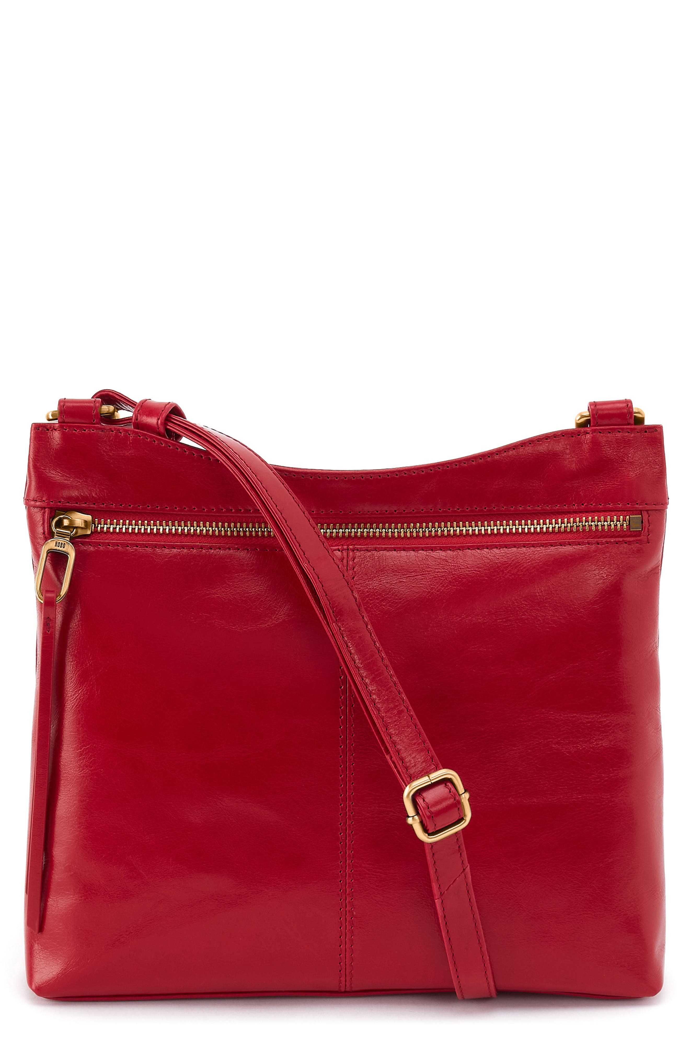 Cambel Leather Crossbody Bag, Main, color, TRUE RED