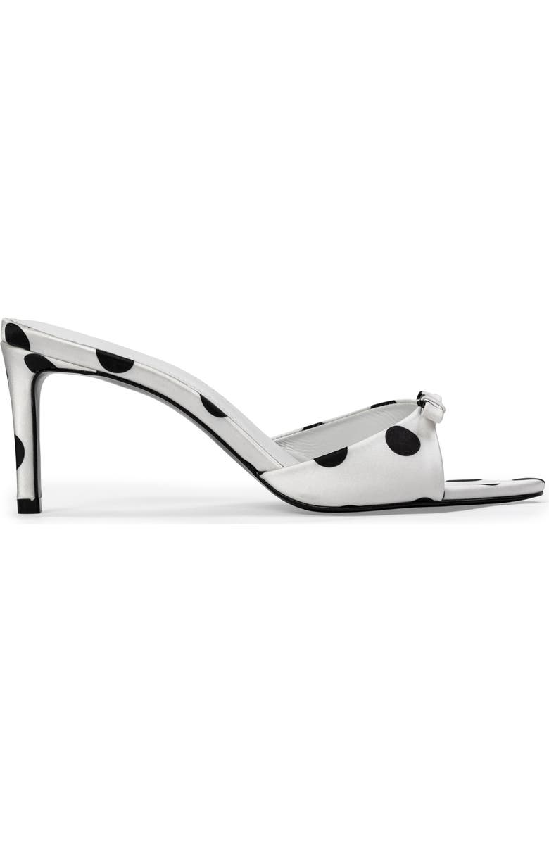 BLACK SUEDE STUDIO Albie 65 Mule, Main, color, White Polka Dot Satin