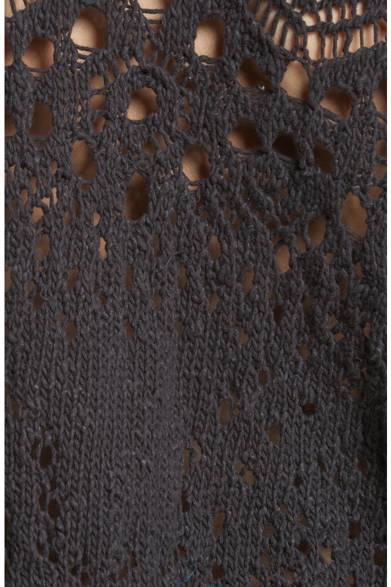 Traveling Lace Sweater, Alternate, color, CARBON
