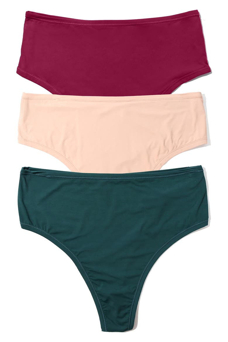 YourFit™ Assorted 3-Pack High Waist Thongs, Alternate, color, MMAM