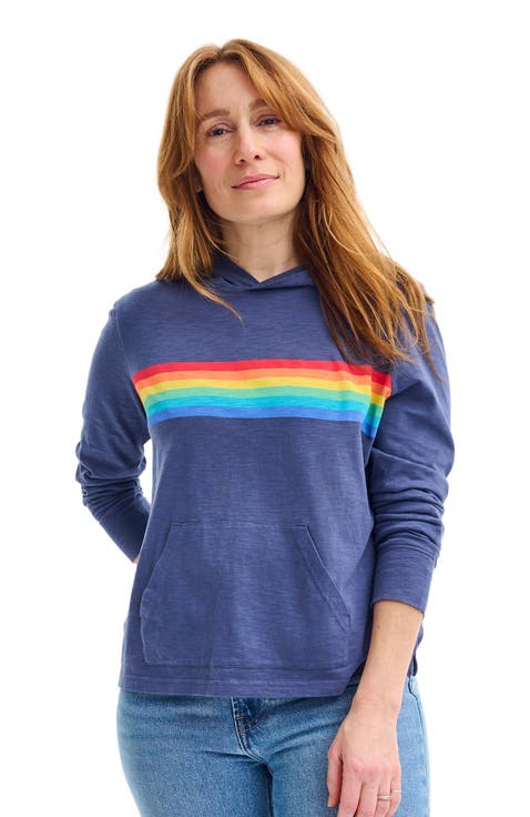 Women's Fit Rainbow Banner T-Shirt Hoodie