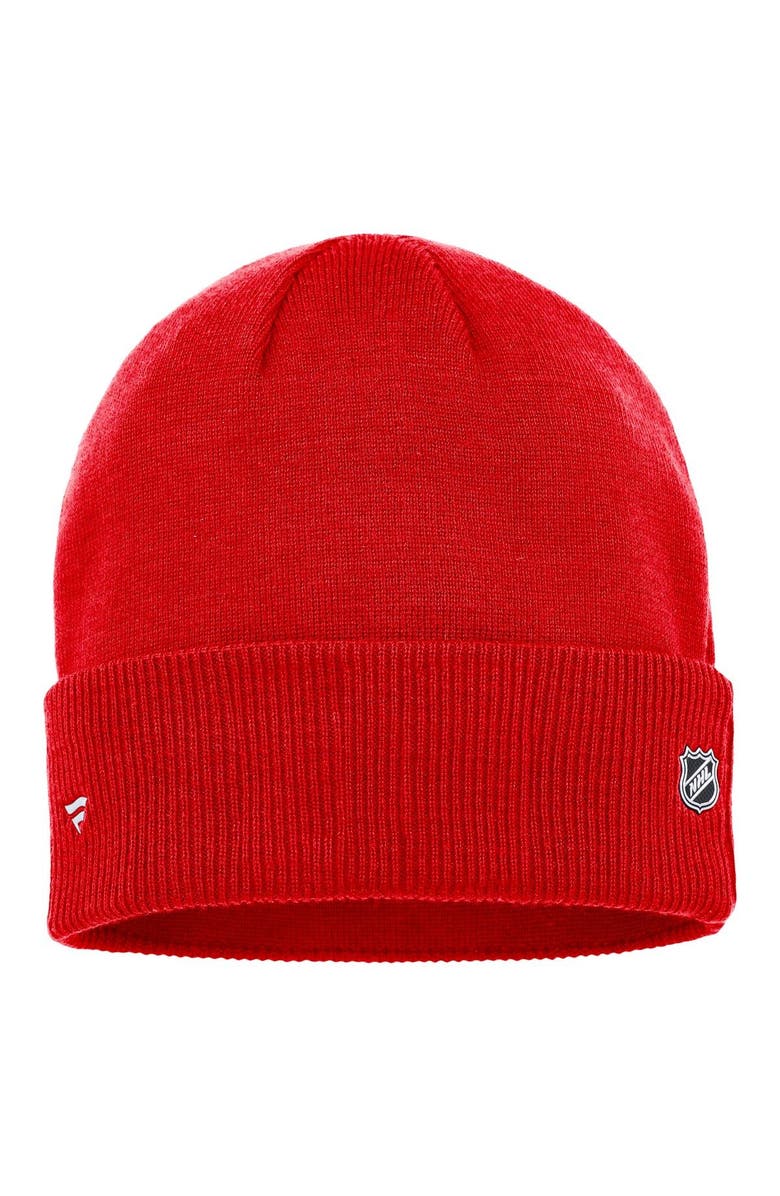 FANATICS Men's Fanatics Branded Red Detroit Red Wings Authentic Pro Road Cuffed Knit Hat, Alternate, color, 