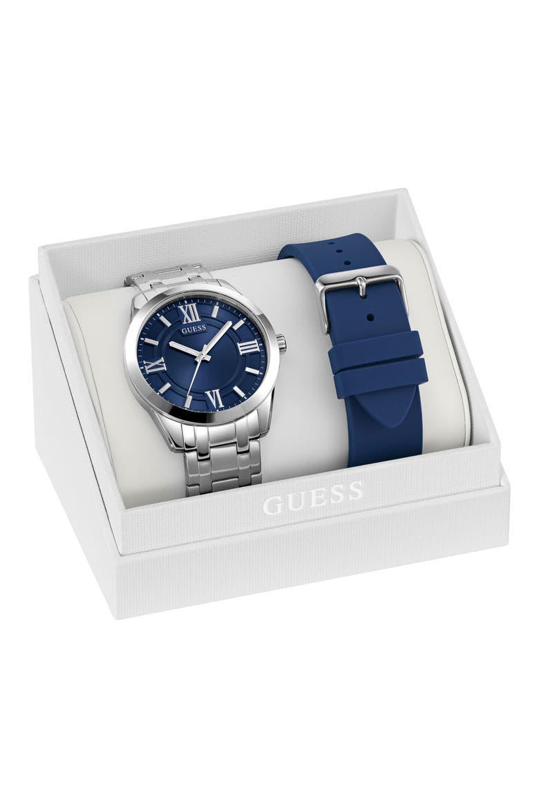 Elliot Blue Dial Watch Box Set, 44mm, Alternate, color, BLUE