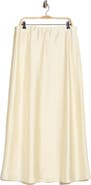 Renee C Polka Dot Satin Maxi Skirt