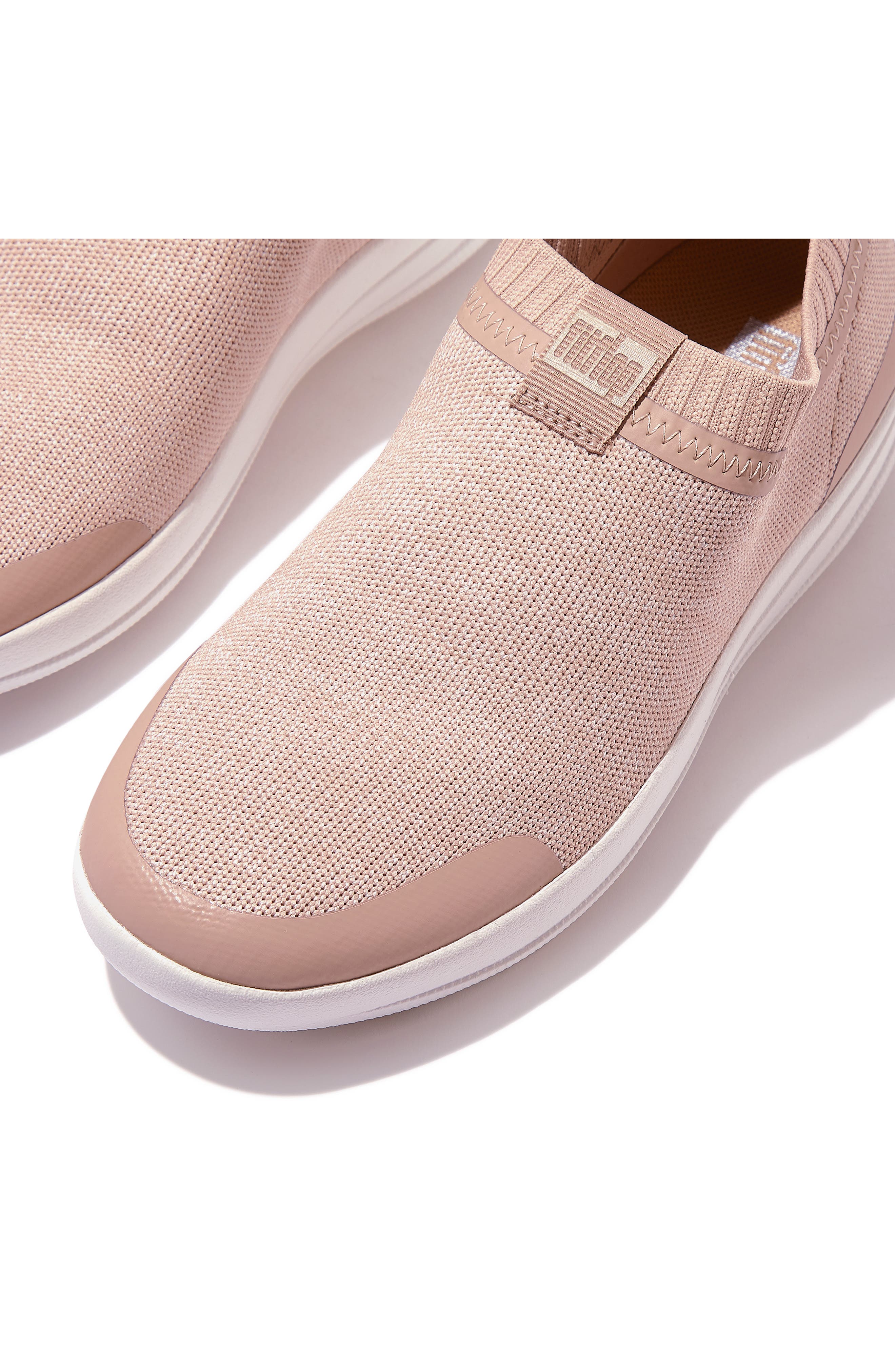 FitFlop Uberknit Slip-On Sneaker, Alternate, color, Neon Blush/ Urban White