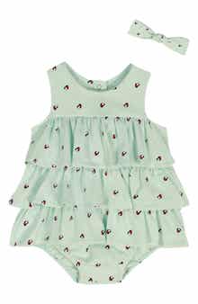 Tommy Hilfiger Tommy Heart Logo Bubble Skirted Bodysuit & Headband Set