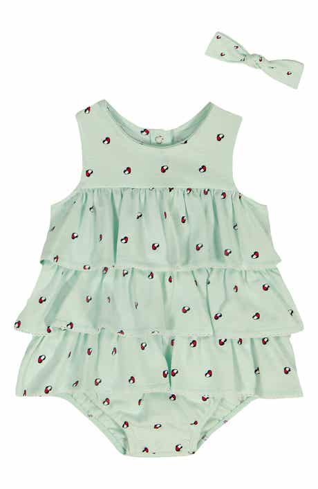 Tommy Hilfiger Tommy Heart Logo Bubble Skirted Bodysuit & Headband Set