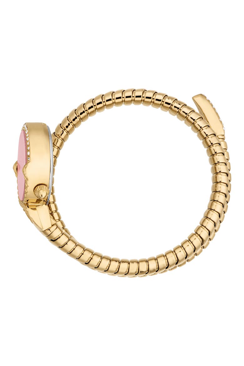 Radiosa Snake Wraparound Bracelet Watch, 22mm, Alternate, color, GOLD/RED