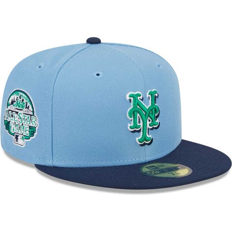 Men's New Era Light Blue/Navy New York Mets Green Undervisor 59FIFTY Fitted Hat