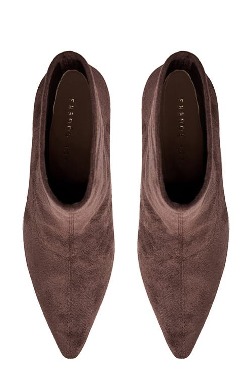 Jack Rogers Charleston Stretch Pointed Toe Bootie In Brown