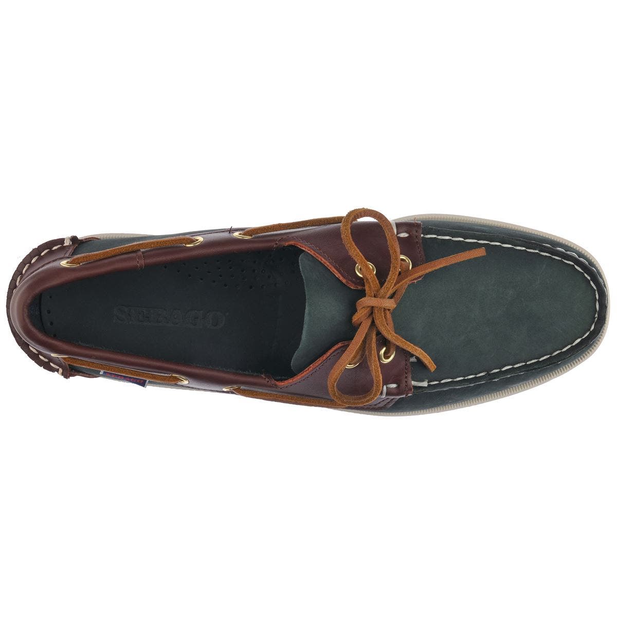 Sebago Portland Spinnaker Nbk Fgl Boat Shoes, Alternate, color, Blue Navy-Dk Brown