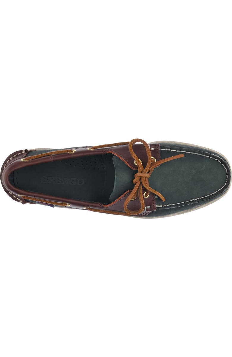 Sebago Portland Spinnaker Nbk Fgl Boat Shoes, Alternate, color, Blue Navy-Dk Brown