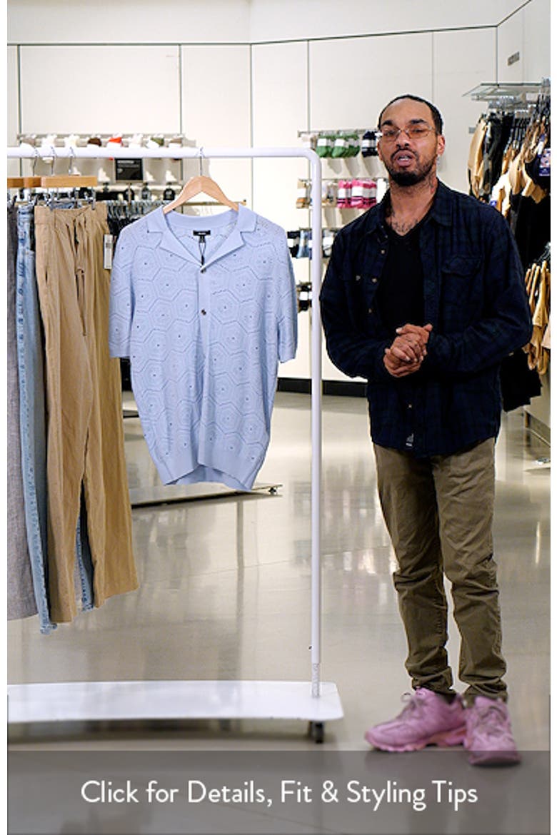 Royce Open Stitch Button-Up Polo Sweater video